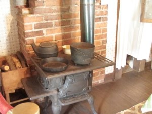 The Presley Hearth Mama Presley's wood-burning stove