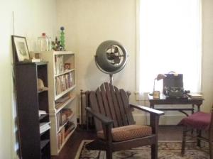 Faulkner's office and special bookshelf