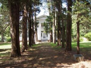 The Cedar Walkway invites visitors into Rowan Oak