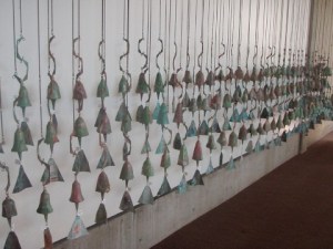 Soleri bells of all shapes and sizes decorate the gift shop and provide most of the funding for the project
