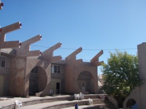 Soleri hopes to attract shops into the spaces around the amphitheater, but for now most of it is used for storage.