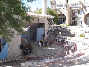 The Human Nature Dance Theater prepares for an evening performance at the Colly Soleri Music Center.